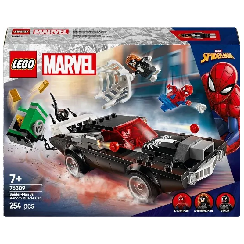 Konstruktor LEGO Marvel Spider-Man vs. Venomi muskelauto 76309, 254 tk
