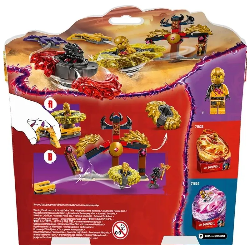 Konstruktors LEGO Ninjago Pūķu spindžitsu kaujas paka 71826, 186 gab.