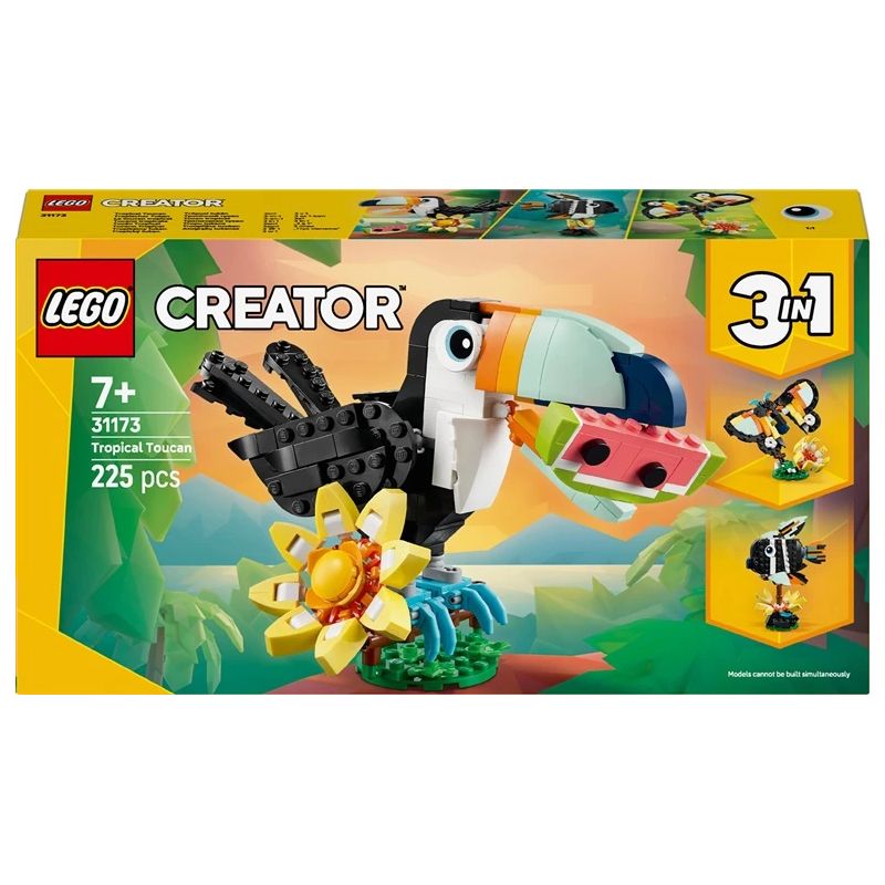 Konstruktorius LEGO Creator 3in1 Laukiniai gyvūnai: atogrąžų tukanas 31173, 225 vnt.