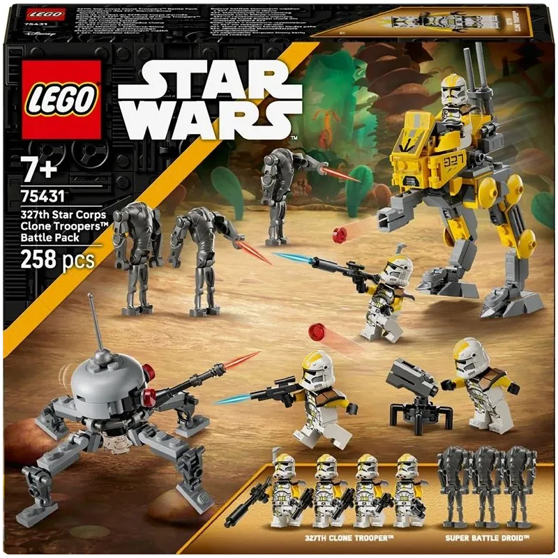 Konstruktors LEGO Star Wars 327. klona zvaigžņu kareivju kaujas paka 75431, 258 gab.