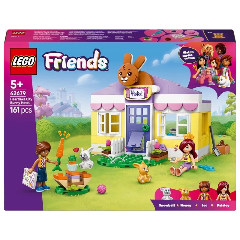Konstruktors LEGO Friends Hārtleikas pilsētas trušu viesnīca, rotaļu komplekts 42679, 161 gab.