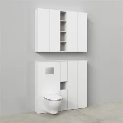 Vannitoakapp alumine külg Cersanit Atrato, valge, 22.2 cm x 56 cm x 120 cm