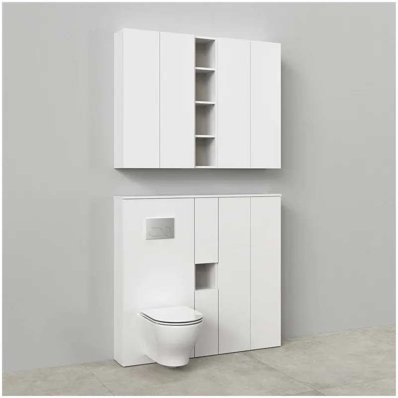 Vannas istabas skapis apakšējais sānu Cersanit Atrato, balts, 22.2 cm x 56 cm x 120 cm