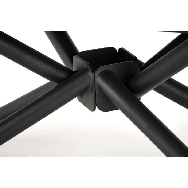 Pusdienu galds izvelkams Vitorino, melna, 160 - 220 cm x 90 cm x 75 cm