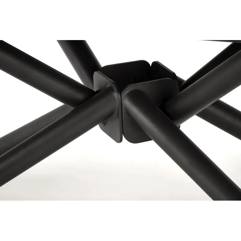 Pusdienu galds izvelkams Vitorino, melna, 160 - 220 cm x 90 cm x 75 cm