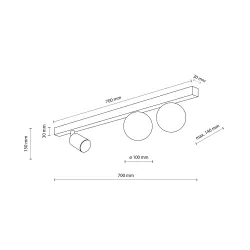 Светильник направляющий TK Lighting Vox, GU10, 3 x 10 Вт