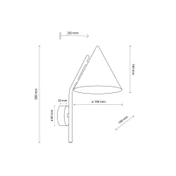 Lampa sienas TK Lighting Cono 10041, E27 x 15 W