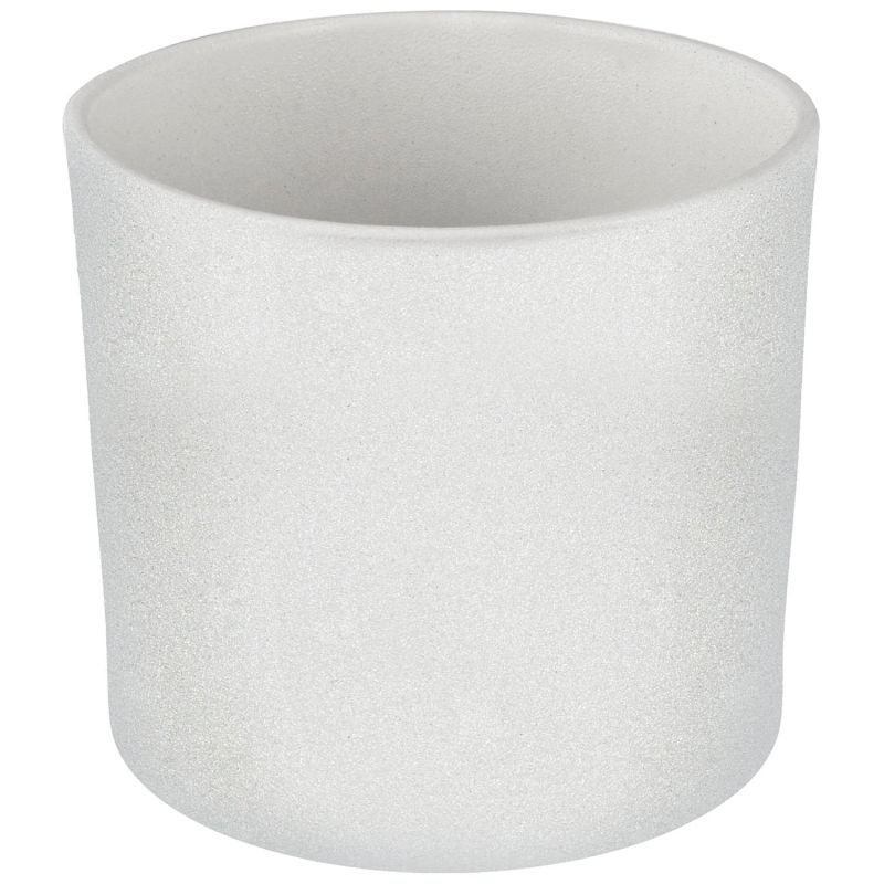 Keram.puķu pods walec structur d13 balts