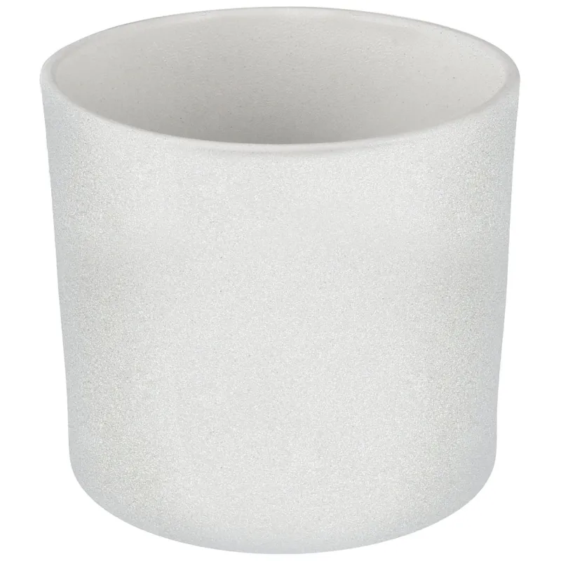 Keram.puķu pods walec structur d13 balts