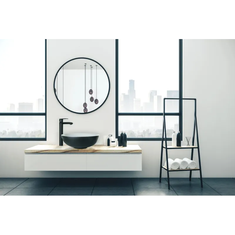 Izlietņu jaucējkrāns Invena Siros, melna krās.