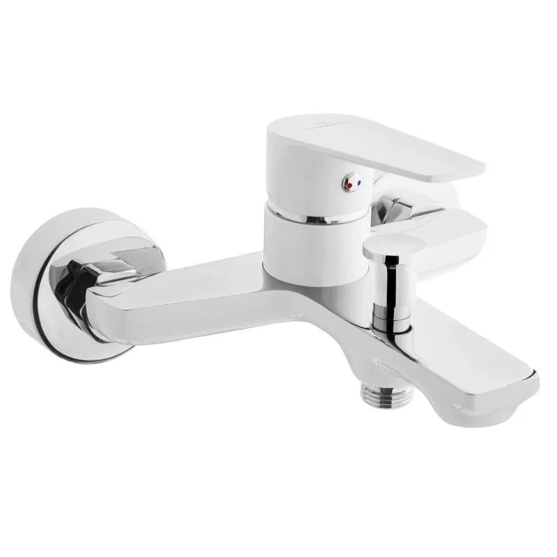 Vonios maišytuvas Invena Dokos, balta sp.-chromo sp.