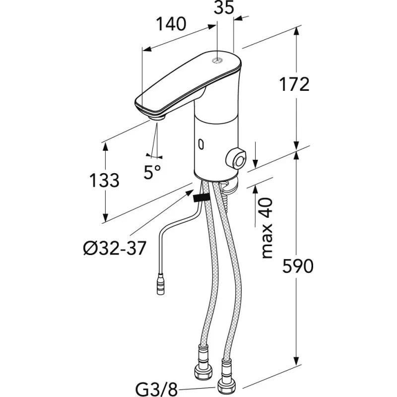 Izlietņu jaucējkrāns Gustavsberg GB41218881, hroma