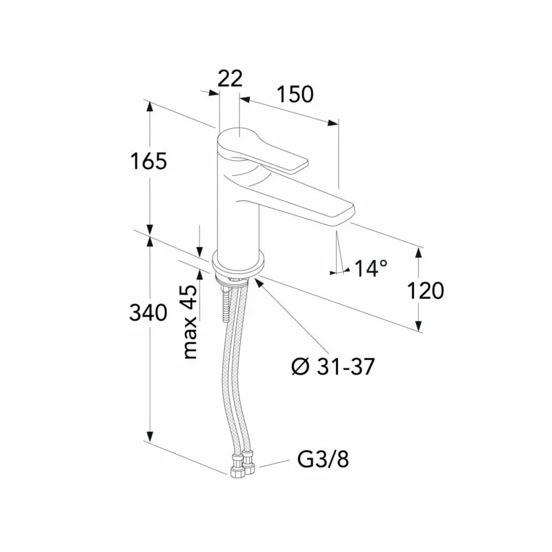 Izlietņu jaucējkrāns Gustavsberg Epic, hroma krās.