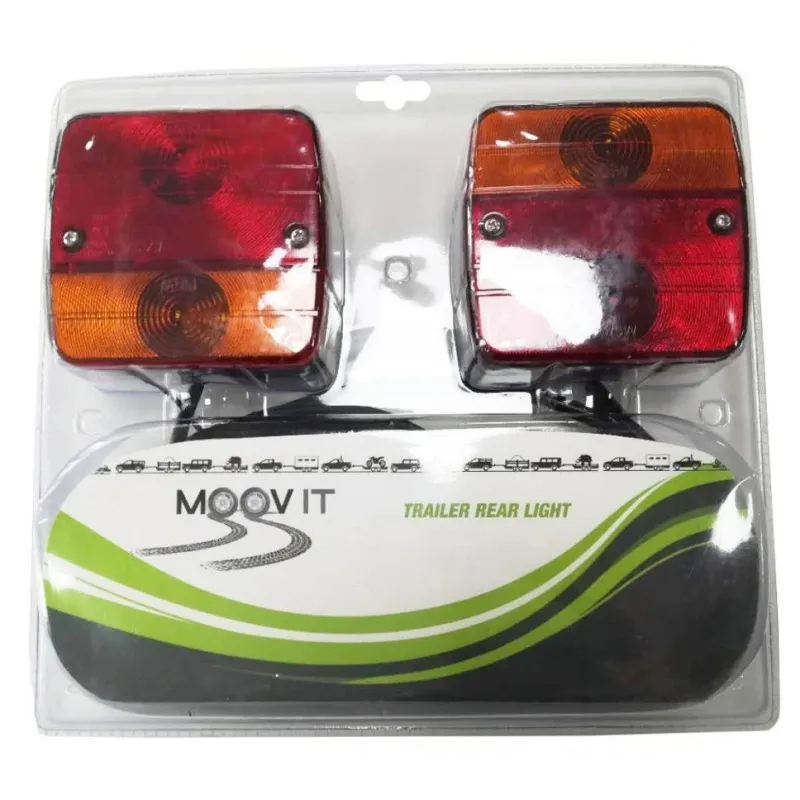 Piekabes lukturi Moovit 48040, 10 cm, sarkana krās.-oranža krās., 2 gab.