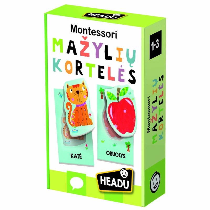 HEADU Montessori Baby Flashcards ,In Lithuanian lang.,
