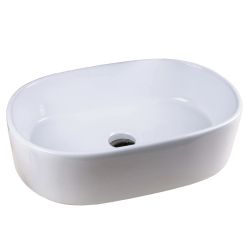 Vannitoa kraanikauss Masterjero LA500006, keraamiline, 55 cm x 35 cm x 15 cm, valge v.