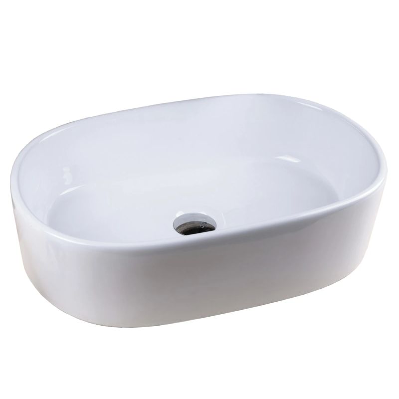 Vannas istabas izlietne Masterjero LA500006, keramika, 55 cm x 35 cm x 15 cm, balta krās.