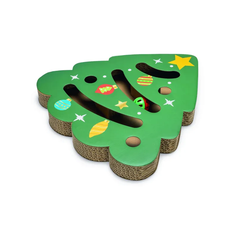 Rotaļlieta kaķim Karlie, balta-sarkana-zaļa, 42 cm