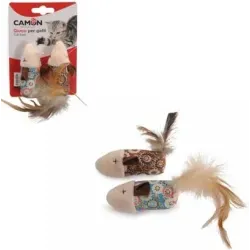 Rotaļlieta Kaķiem - pele ar spalvām 2gb.