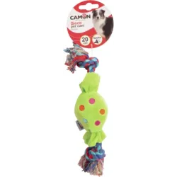 Camon Rotaļlieta suņiem - Plīša konfekte ar virvēm un skaņu 20cm
