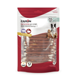 Gardums suņiem - Košļājamais jēlādas rulītis ar truša gaļu 50gb-575g