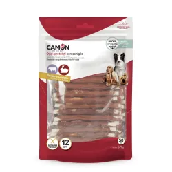 Gardums suņiem - Košļājamais jēlādas rulītis ar truša gaļu 50gb-575g