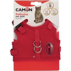 Camon Krūšu siksna kaķiem regulējama sarkana S izm. 18-23 cm 27-33 cm