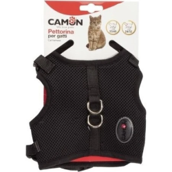 Camon Krūšu siksna kaķiem regulējama melna M izm. 24-32 cm 33-40 cm