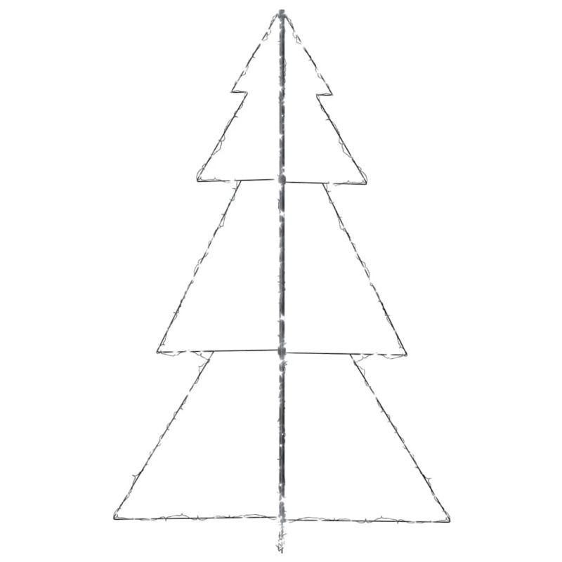 vidaXL Ziemassvētku egle, 240 LED, telpām, āra teritorijai, 118x180 cm