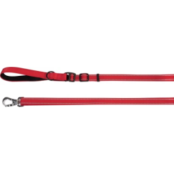 Pavada suņiem sarkana kr. un atstaroj. šuvēm 15x1200-2000mm