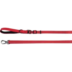 Pavada suņiem sarkana kr. un atstaroj. šuvēm 15x1200-2000mm