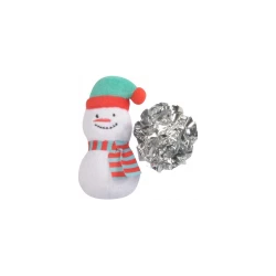 Camon Rotaļlieta kaķiem Ziemassvētku plīša sniegavīrs 4x4cm