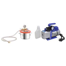 vidaXL vakuuma kamera ar vienpakāpes sūkni, 3,7 l