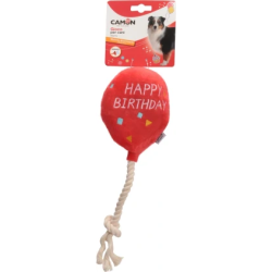 Camon Rotaļlieta suņiem - plīša balons "HAPPY BIRTHDAY" ar virvi 30cm