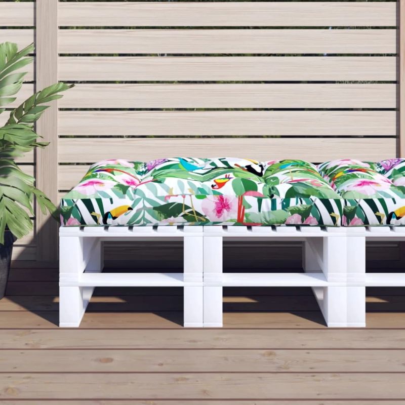 vidaXL palešu mēbeļu spilvens, 120x80x12 cm, audums, daudzkrāsains