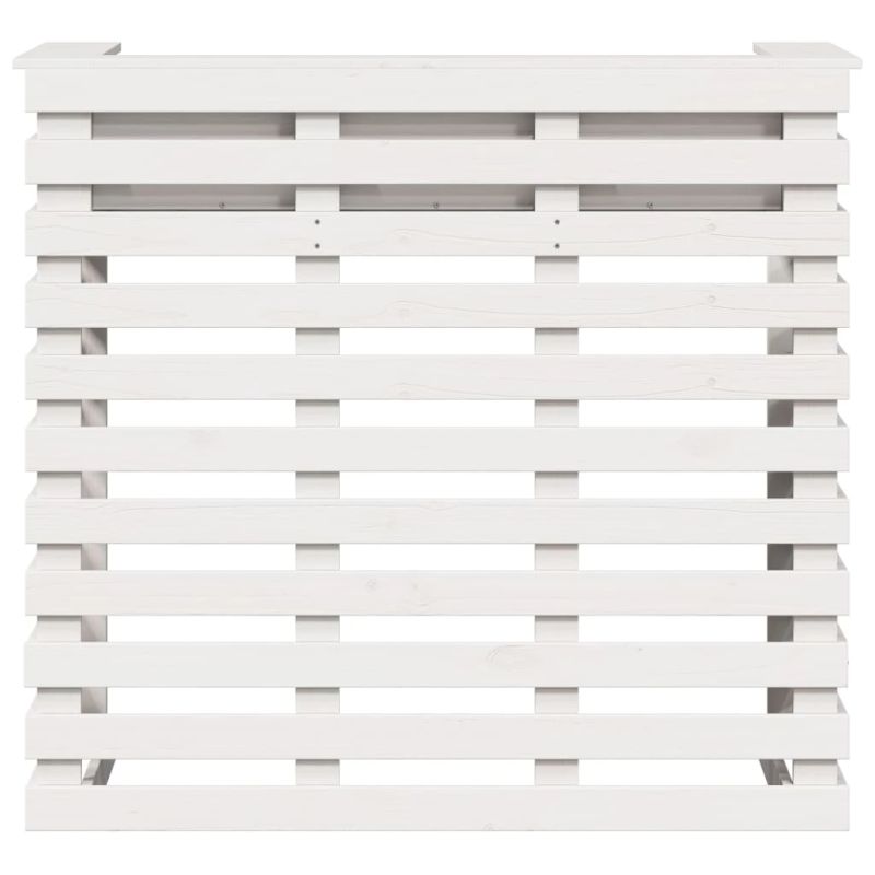 vidaXL āra bāra galds, balts, 113,5x50x103 cm, priedes masīvkoks