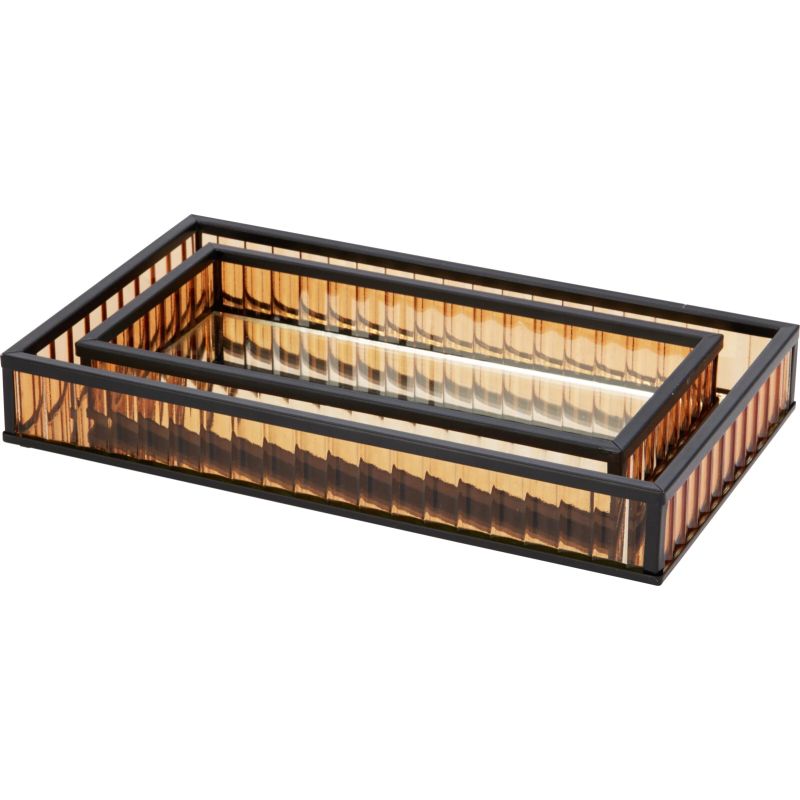 Paplātes stikla 2gab brūnas