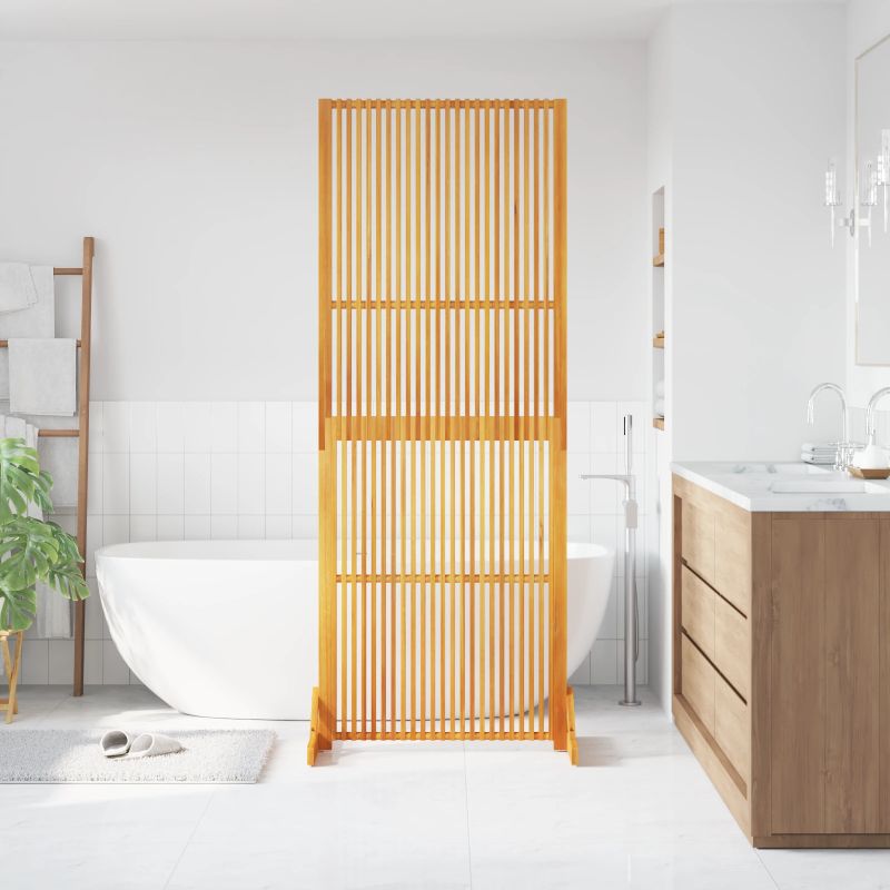 vidaXL Privātuma ekrāns Brūna 79.5 x 50 x 200 cm Akācijas masīvkoks