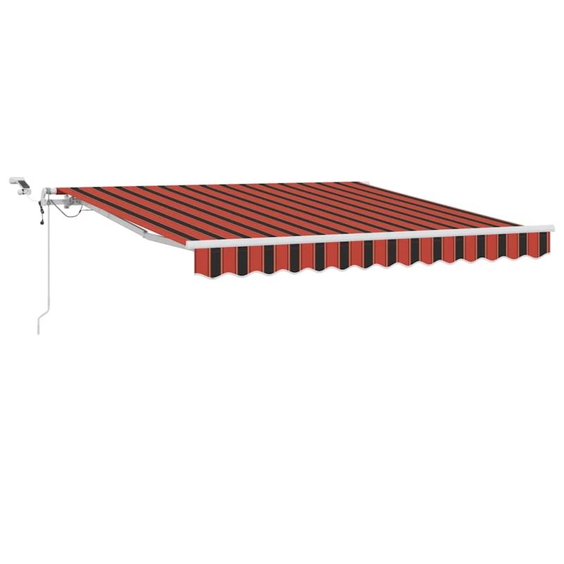 vidaXL Izvelkams jumtiņš Oranžs un brūns 350 x 250 cm