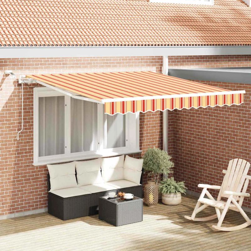 vidaXL Izvelkams jumtiņš Dzeltena un oranža 350 x 250 cm