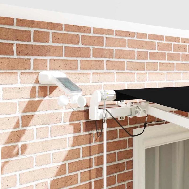 vidaXL Izvelkams jumtiņš Melna 350 x 250 cm Poliesters un metāls