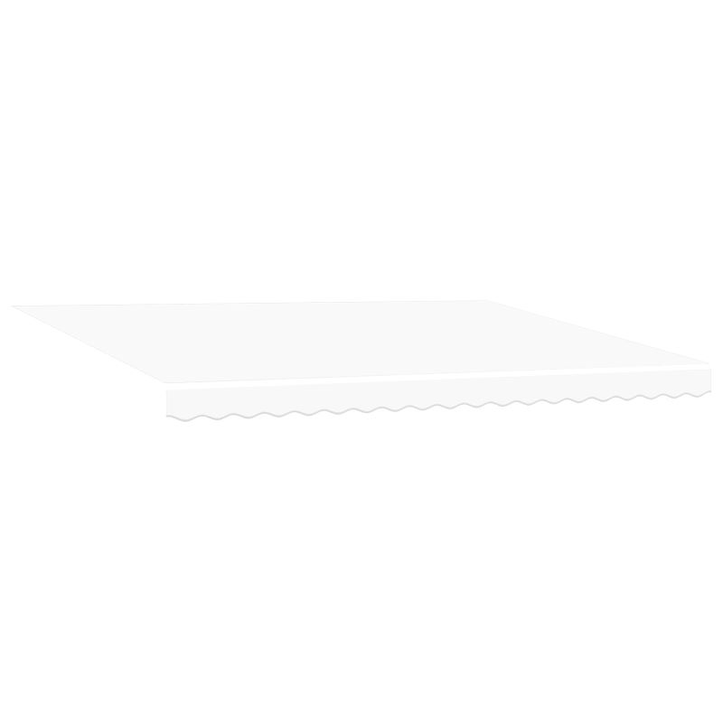 vidaXL Izvelkams jumtiņš Balts 450 × 300 cm Poliesters un metāls