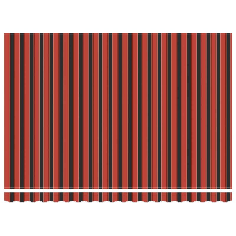 vidaXL Izvelkams jumtiņš oranža un brūna 450 × 350 cm