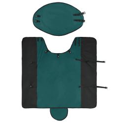 vidaXL Zirgu sega Tumši zaļa un melna 95 cm Poliesters