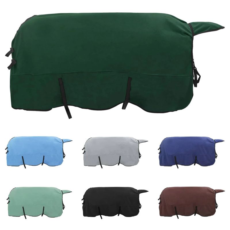 vidaXL Zirgu sega Pilnīgi tumši zaļa Poliesters