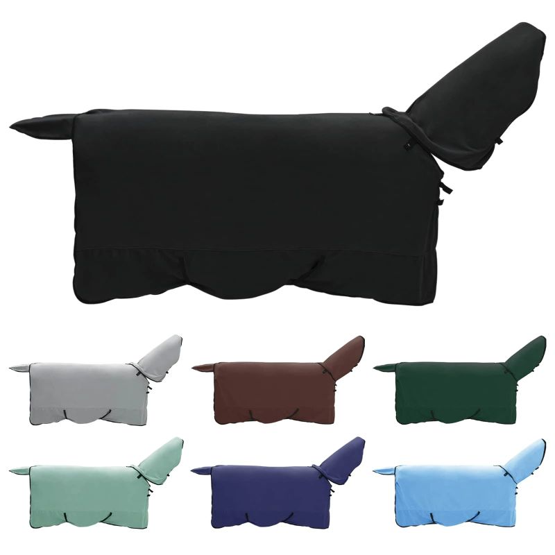 vidaXL Zirgu sega Melna Poliesters