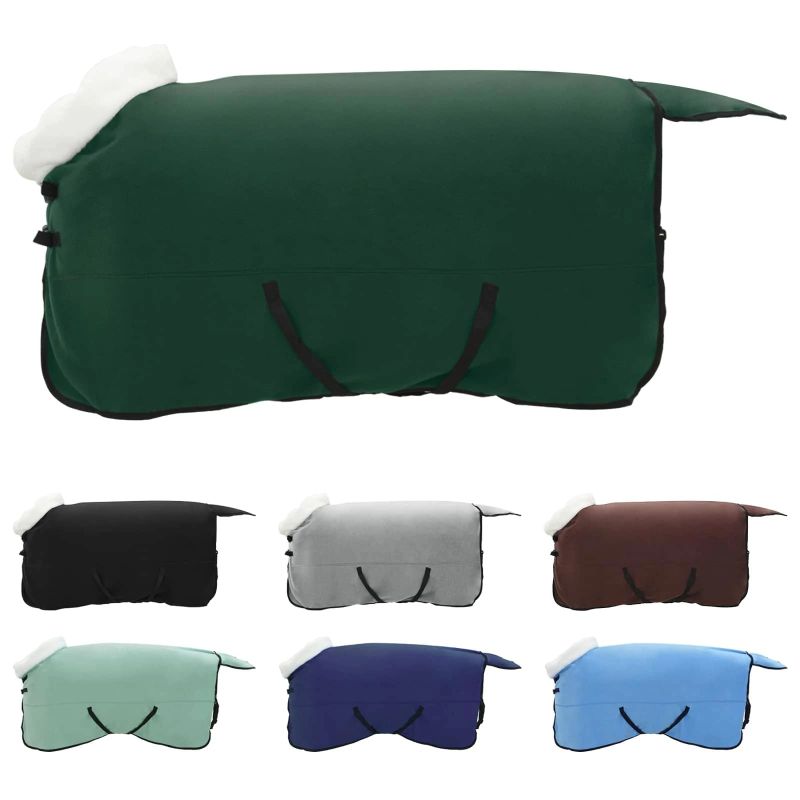 vidaXL Zirgu sega Pilnīgi tumši zaļa 155 cm Polāra poliestera