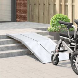 vidaXL Ramp for Wheelchair 270 kg Sudraba 92 x 73 x 5 cm Alumīnijs
