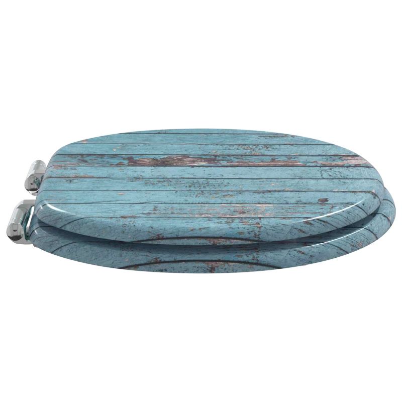 vidaXL Mīksta aizvēršanās tualetes sēdeklis Zila 44 x 38 cm