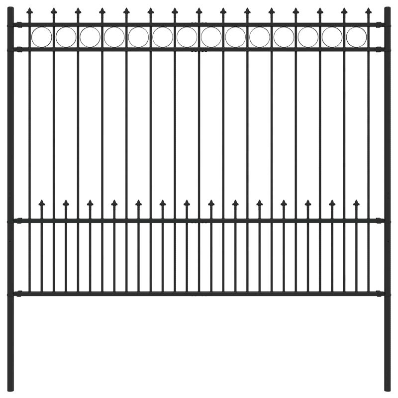 vidaXL Spike gredzena žogs Melna 200 x 200 cm